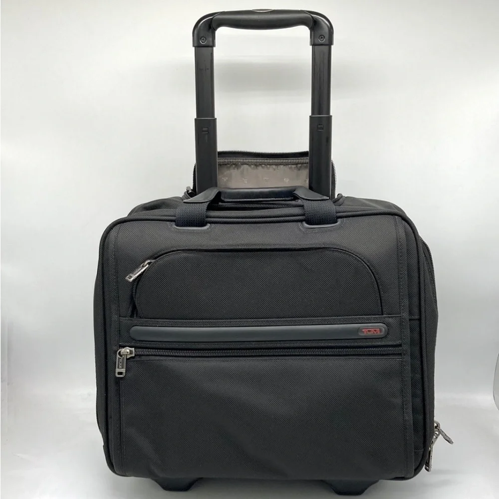 Tumi Black Rolling Carry-On Briefcase